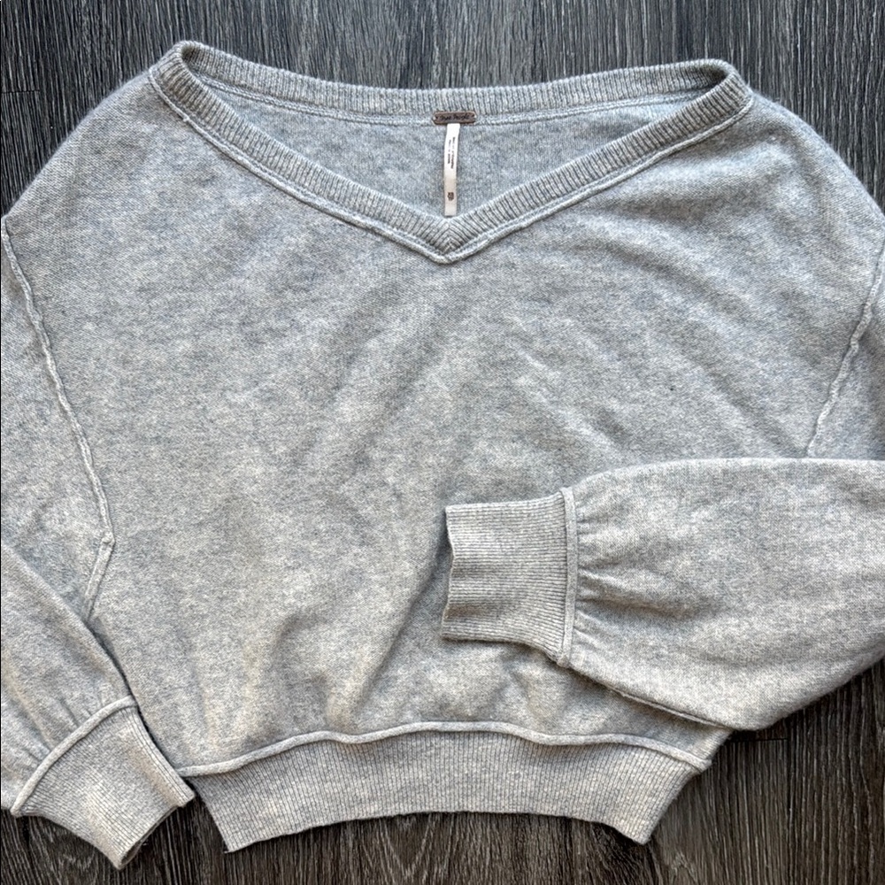 Free People Grey Cashmere Sweater